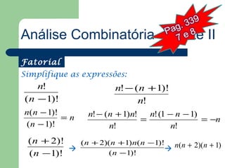 09   análise combinatória - parte ii (fatorial)