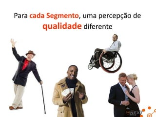 Para cada Segmento, uma percepção de
qualidade diferente

 