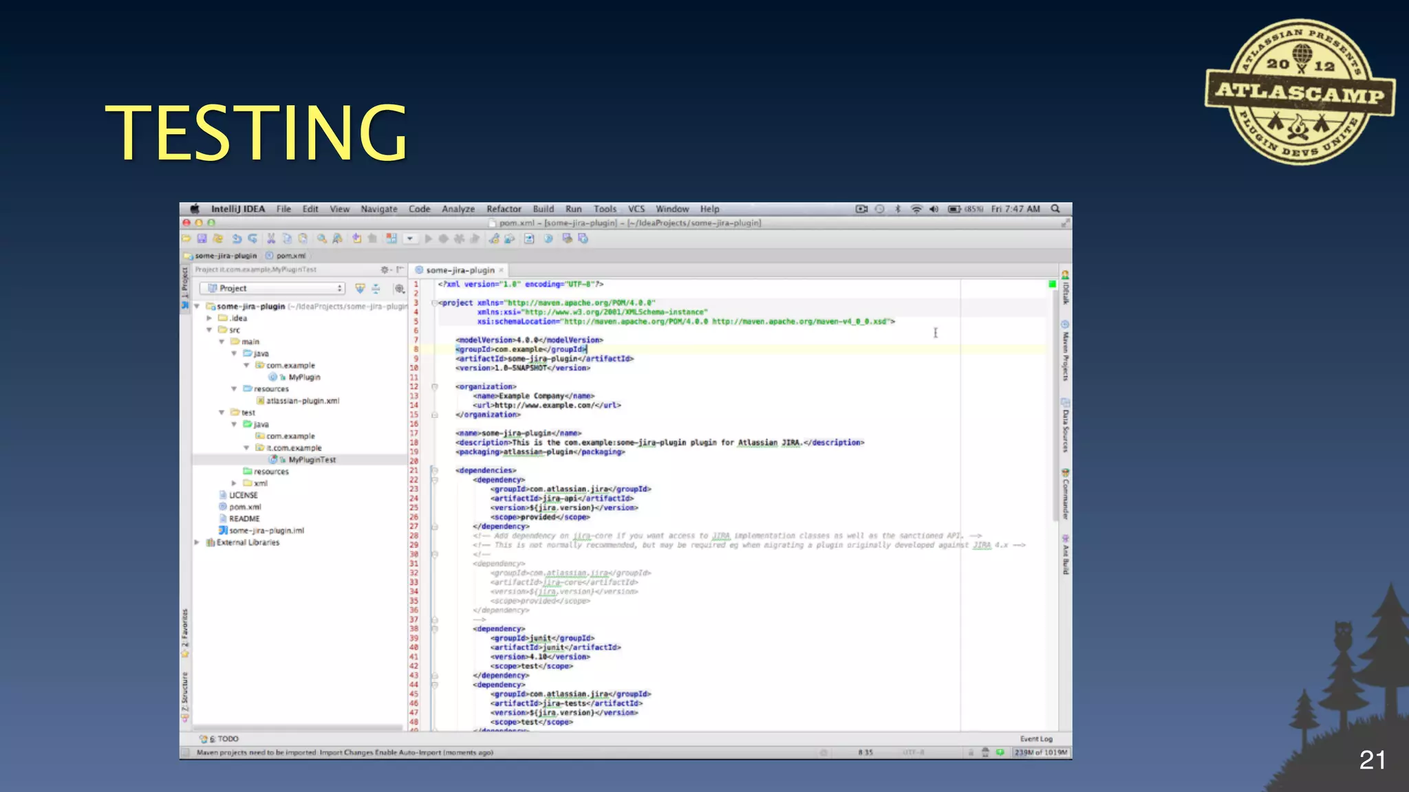 TESTING




          21
 