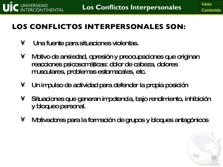 Conflictos Interpersonales