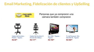 This is our vision
Building the foundation to Build a 3B Company by FY20
Email Marketing, Fidelización de clientes y UpSelling
Personas que ya compraron una
cámara también compraron
 