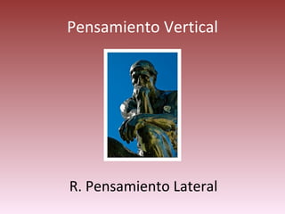 Pensamiento Vertical R. Pensamiento Lateral 