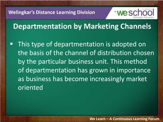Departmentation - Management Principles | PPTX