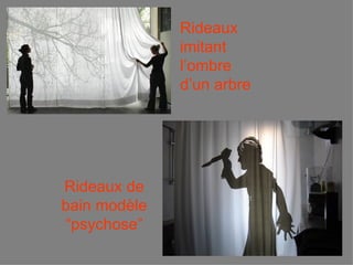 Rideaux
              imitant
              l’ombre
              d’un arbre




Rideaux de
bain modèle
“psychose”
 