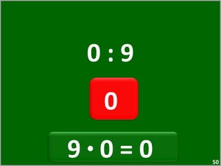 0 : 9 0  9  ·  0 = 0  
