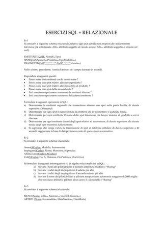 09  Esercizi Generali