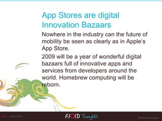 Edition 1   Christian Lindholm App Stores are digital  Innovation Bazaars Nowhere in the industry can the  future of mobil...