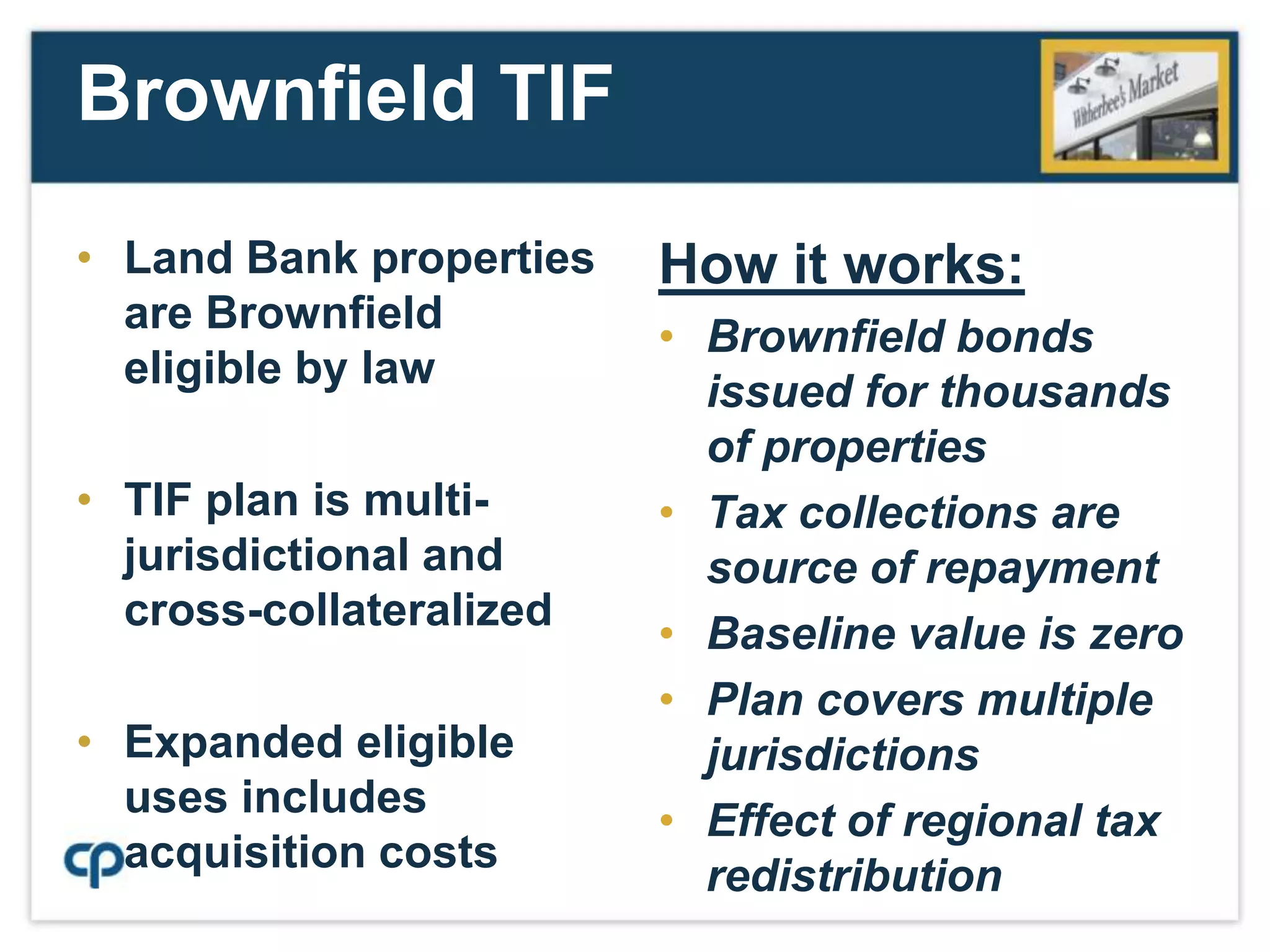 Comprehensive vacant property strategyRequires a change in orientation regarding vacant and abandoned (urban) landOld thinking: Nuisance, surplus, annoyance, police, regulate, enforce, liquidateEmerging thinking: Asset, opportunity, investment, real estateNew reality: Vacant land revitalization is essential to economy