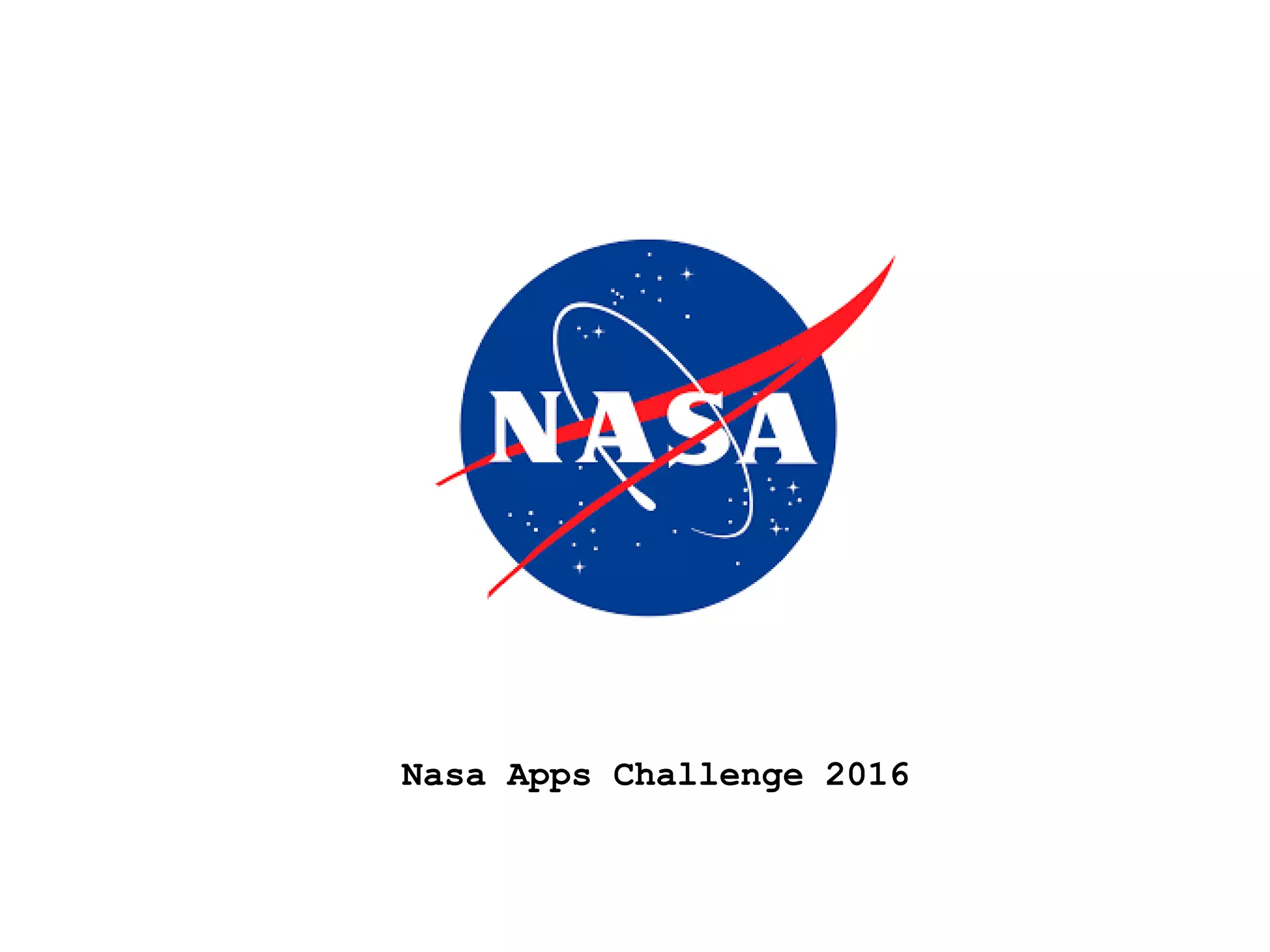 Nasa Apps Challenge 2016
 