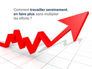Comment travailler sereinement,
en faire plus sans multiplier
les efforts ?
 