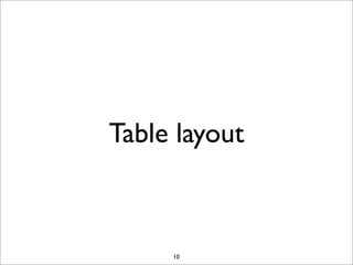 Table layout

10

 