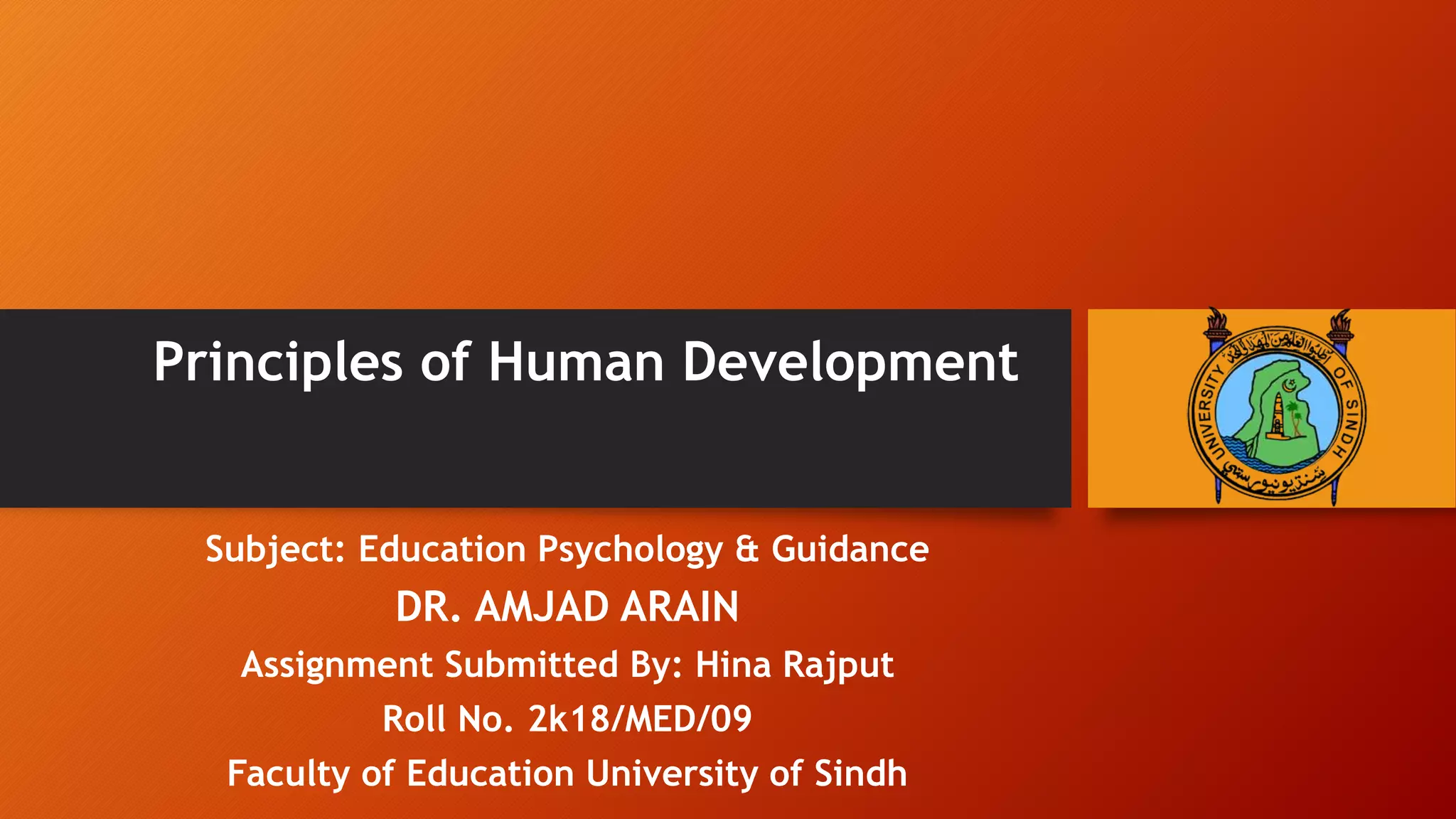 Principles of Human Development | PPTX