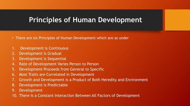 Principles of Human Development