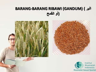 BARANG-BARANG RIBAWI (GANDUM) ( ‫البر‬
‫القمح‬ ‫)أو‬
 