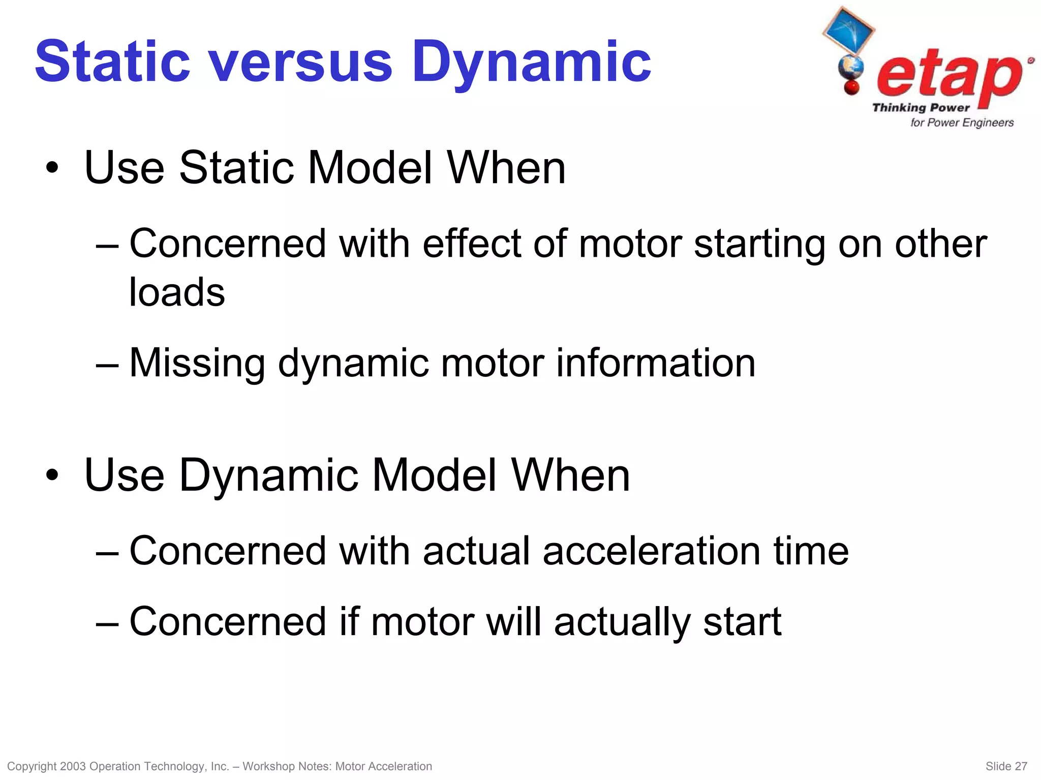 ETAP - 09 motor acceleration | PDF