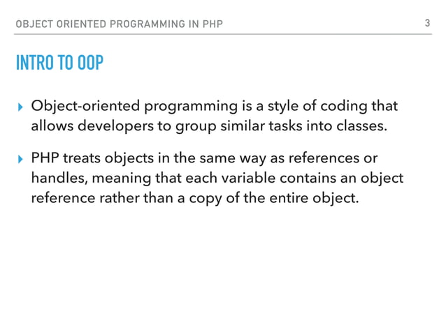 09 Object Oriented Programming in PHP #burningkeyboards | PPT