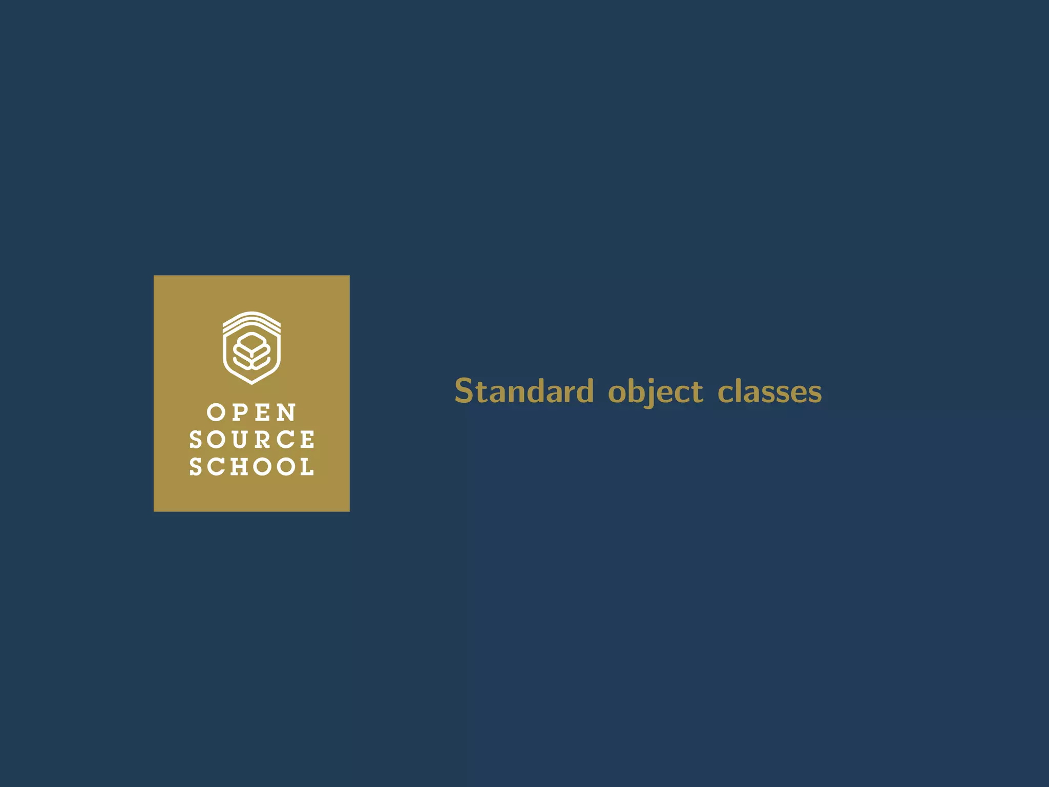 Introduction Anatomy of a LDAP directory OpenLDAP: A LDAP implementation Lab : Install an OpenLDAP server Working wit
Standard object classes
Standard object classes
www.opensourceschool.fr – Licence Creative Commons (CC BY-SA 3.0 FR) – 26/62
 