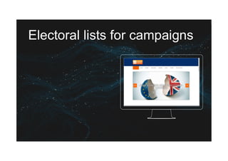 Place your screenshot here
Electoral lists for campaigns
 