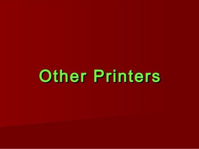printer selection