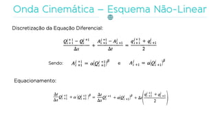 Discretização da Equação Diferencial:
Sendo: e
Equacionamento:
 