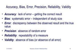 Random Lacks 09 selection bias | PPT