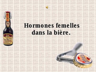 Hormones femelles dans la bière.   