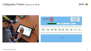 Calligraphy Trainer (Limbu et al, 2019)
26
Multimodal Learning Experiences
 