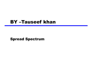 spread spectrum technique | PPT
