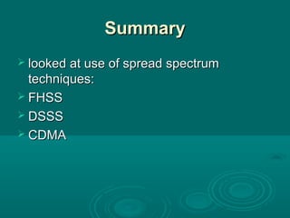 spread spectrum | PPT