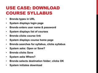 Use Case: Download course syllabusBrenda types in URL