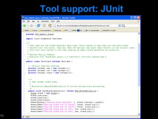 Tool support: JUnit 