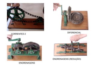 CORRENTES 2
DIFERENCIAL
CORRENTES 2
ENGRENAGENS
ENGRENAGENS (REDUÇÃO)
 