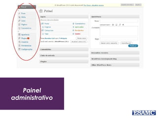 Painel 
administrativo 
 
