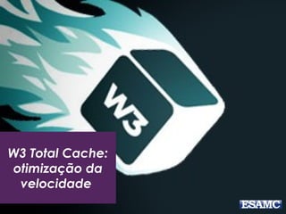 W3 Total Cache: 
otimização da 
velocidade 
 