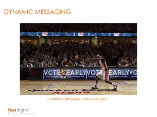 DYNAMIC MESSAGING Obama Campaign – NBA Live 2009 