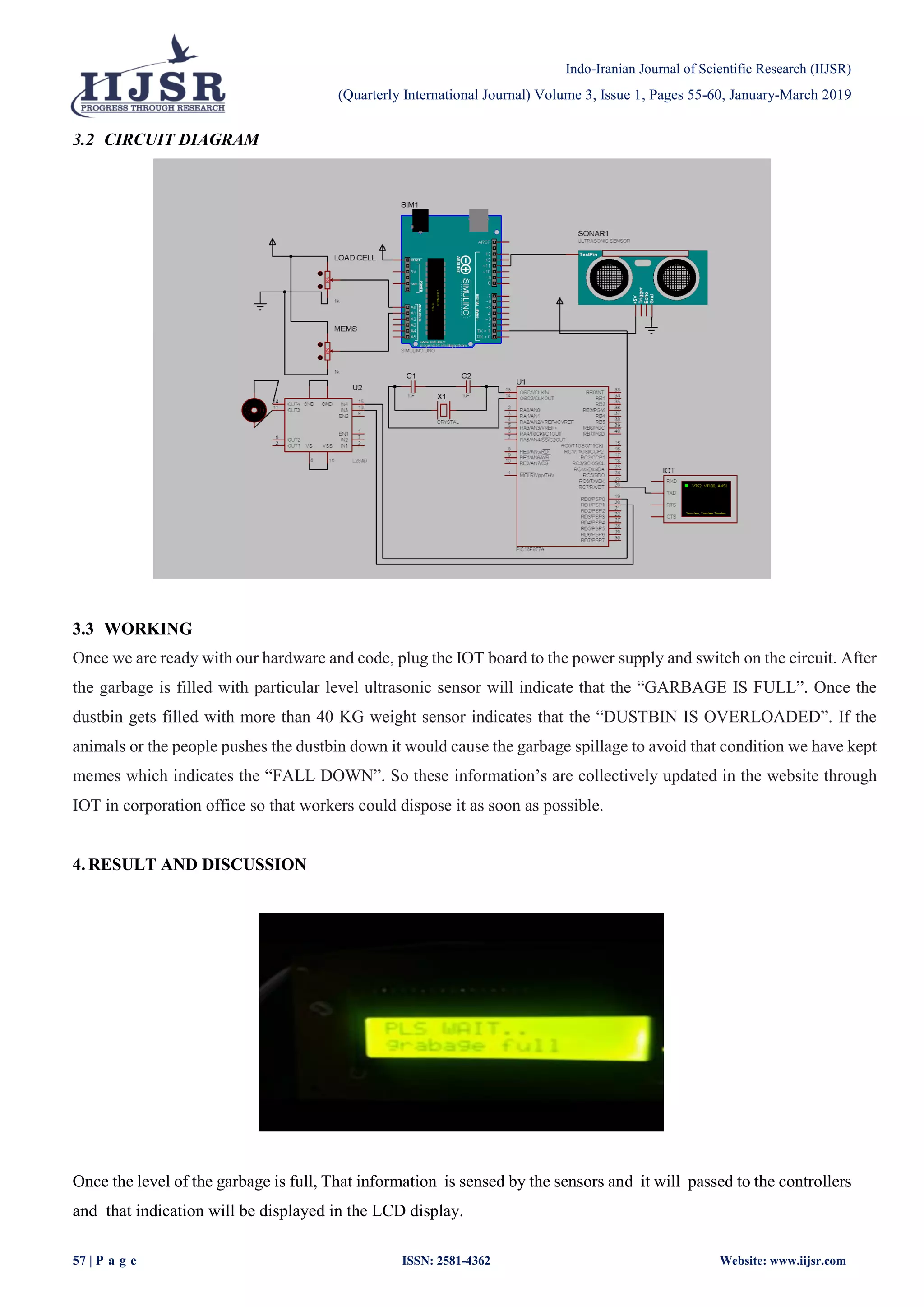 IOT Based Garbage Monitoring System | PDF