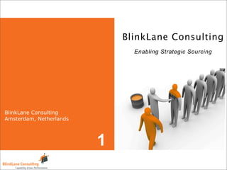 BlinkLane Consulting
                               Enabling Strategic Sourcing




BlinkLane Consulting
Amsterdam, Netherlands



                         1
 