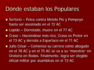 Julio Ceśar y el fin de la República romana