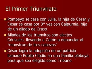 Julio Ceśar y el fin de la República romana