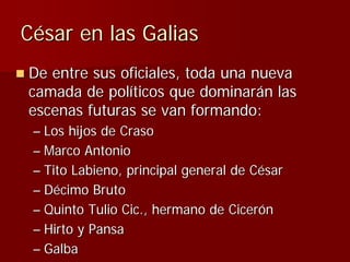 Julio Ceśar y el fin de la República romana