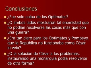 Julio Ceśar y el fin de la República romana