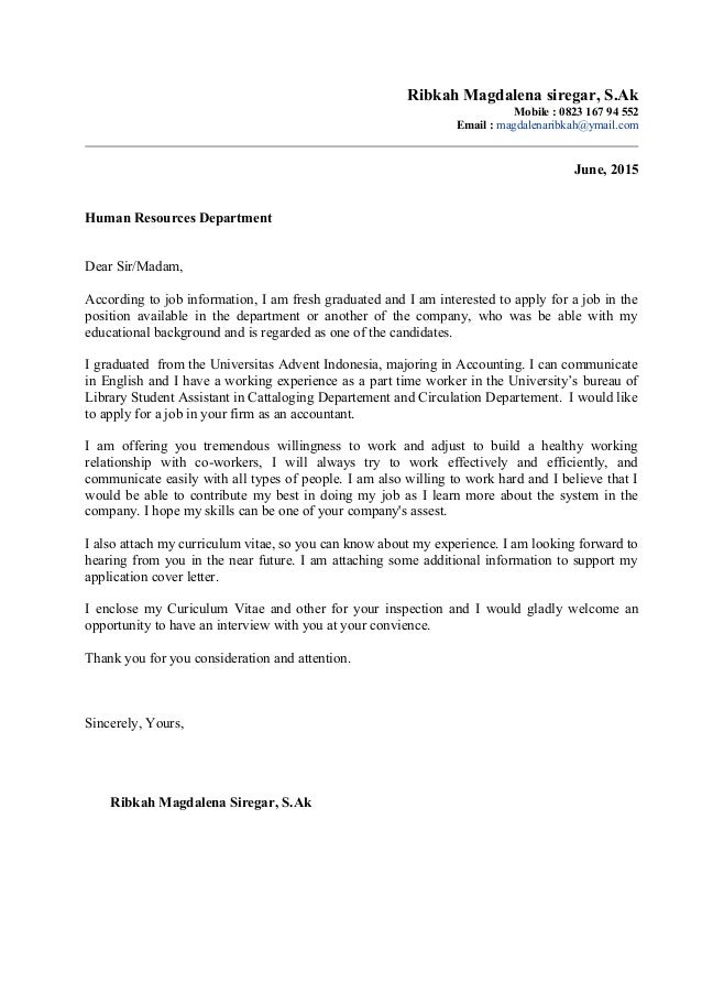 Application Letter