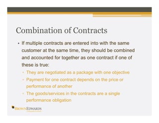 Contract Combination Revenue Recognition PowerPoint | PDF