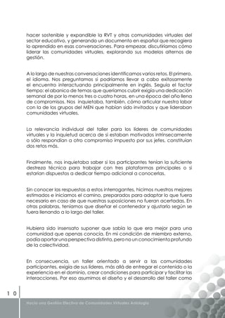 Libro Gestion Efectiva de Comunidades Virtuales