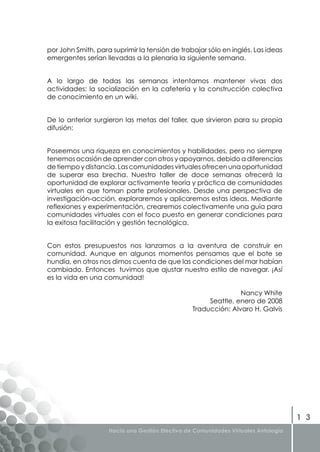 Libro Gestion Efectiva de Comunidades Virtuales