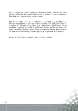 Libro Gestion Efectiva de Comunidades Virtuales