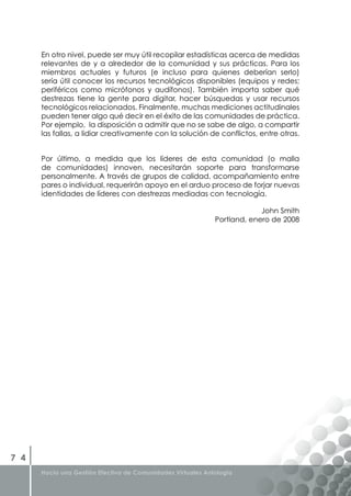 Libro Gestion Efectiva de Comunidades Virtuales
