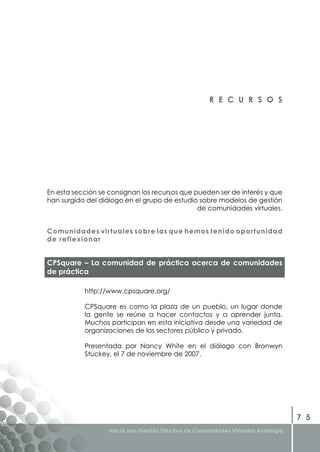 Libro Gestion Efectiva de Comunidades Virtuales