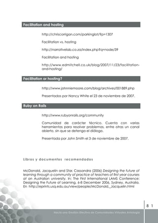 Libro Gestion Efectiva de Comunidades Virtuales