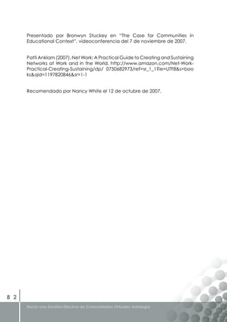 Libro Gestion Efectiva de Comunidades Virtuales